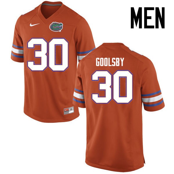 Florida Gators Men #30 DeAndre Goolsby College Football Jersey Orange